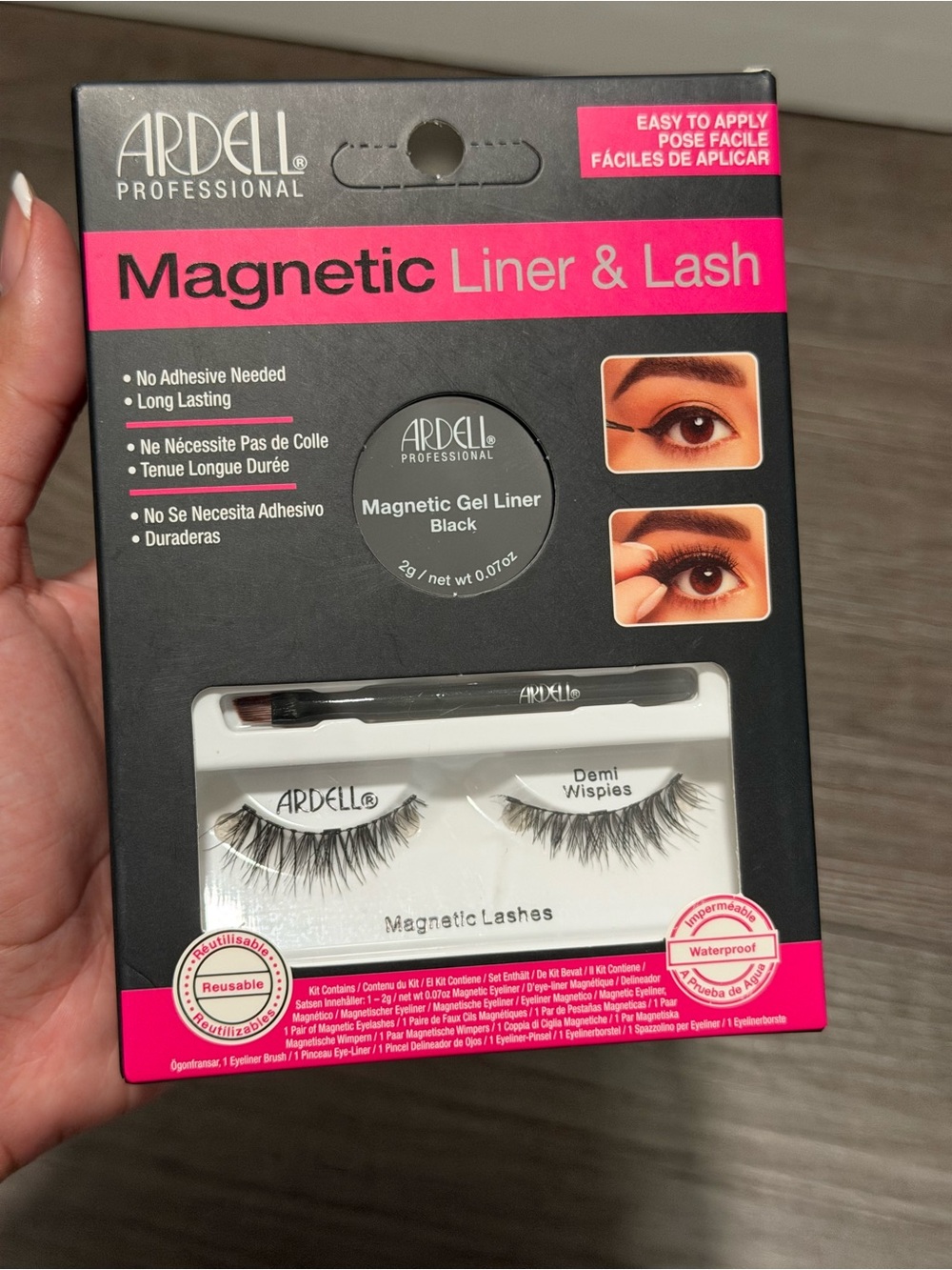 Ardell Magnetic Liner & Lash, Demi Wispies, Black, New, Reusable